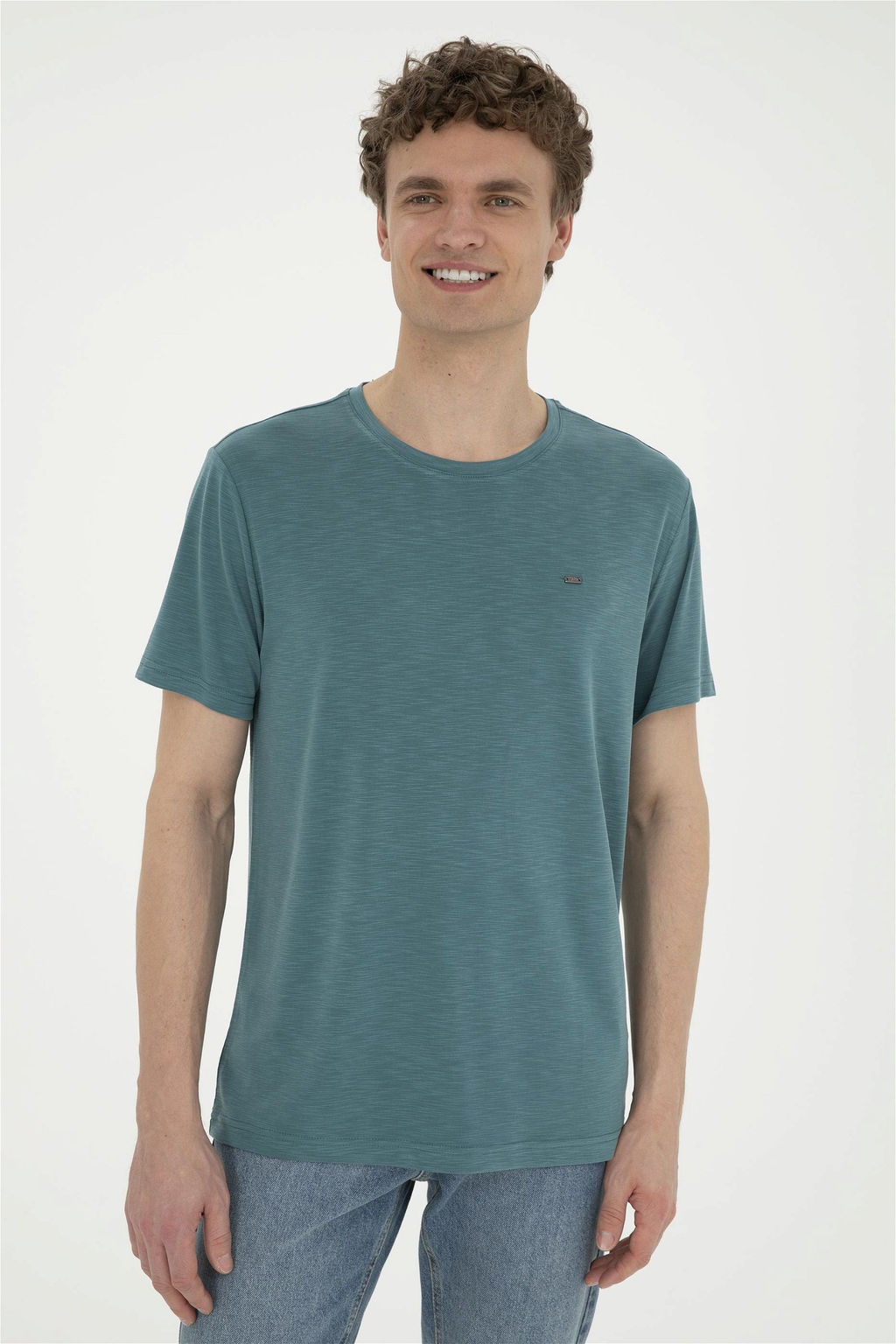 Мужская темно-зеленая базовая футболка - U.s. polo assn фото 3