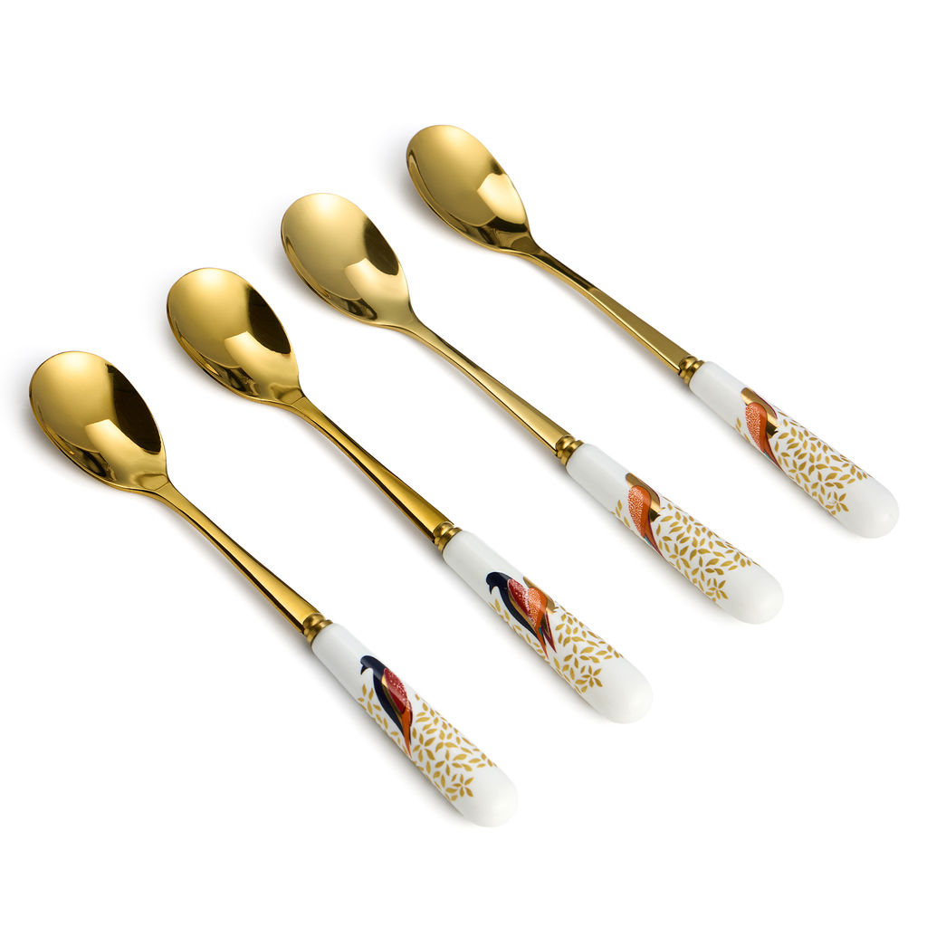 НАБОР ЛОЖЕК ЧАЙНЫХ LEFARD GOLDEN BIRDS 4 ШТ. (КОР=36НАБ.)
