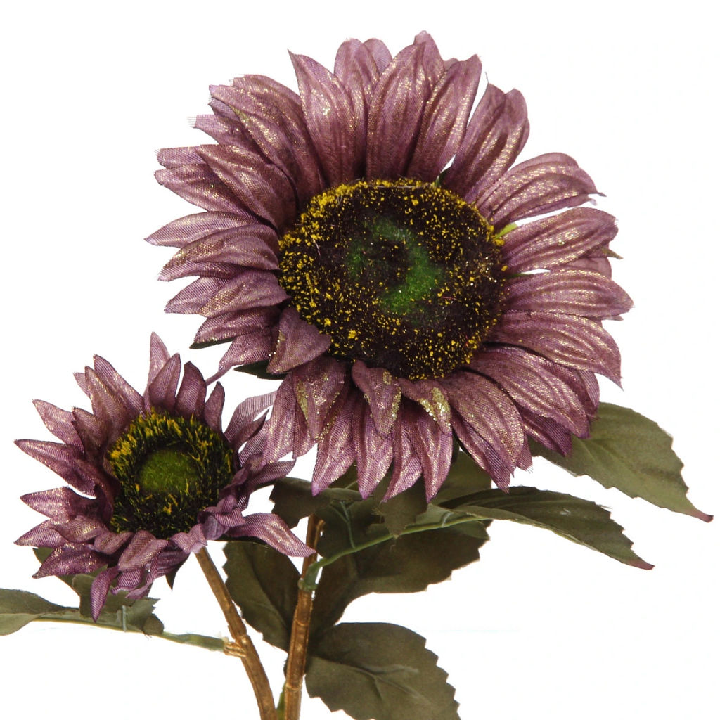 Искусственные цветы "FLOWERS GLAMOUR" 63см Подсолнухи 2 цветка лиловые