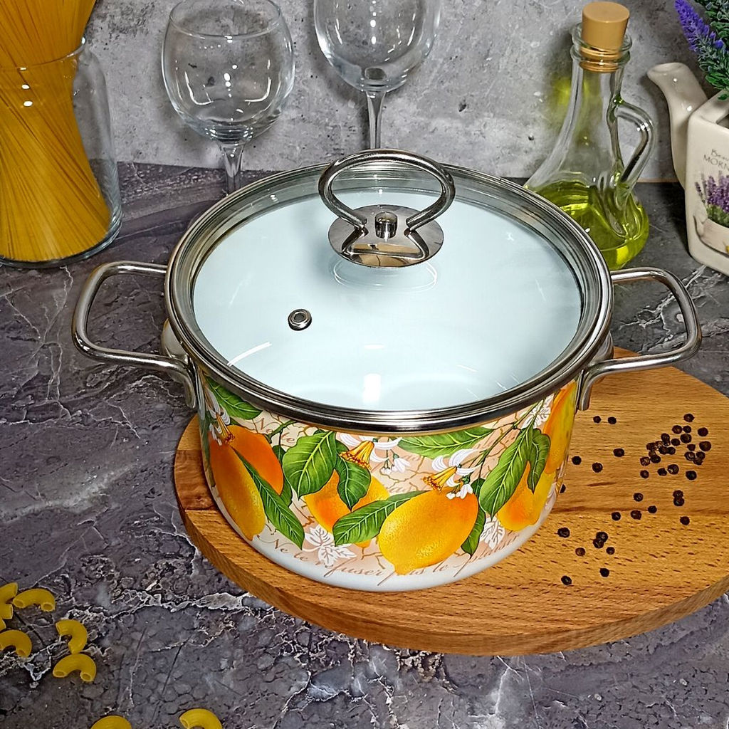 Кастрюля 4,0л цил. Limon 1SD205S белосн.