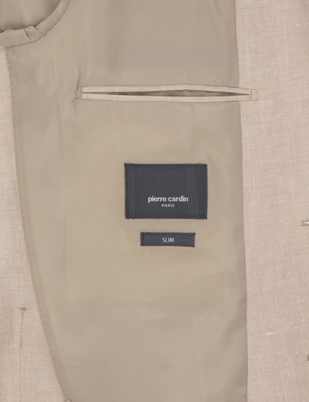 A__k Kahverengi Slim Fit Keten Kar___ml_ Ceket