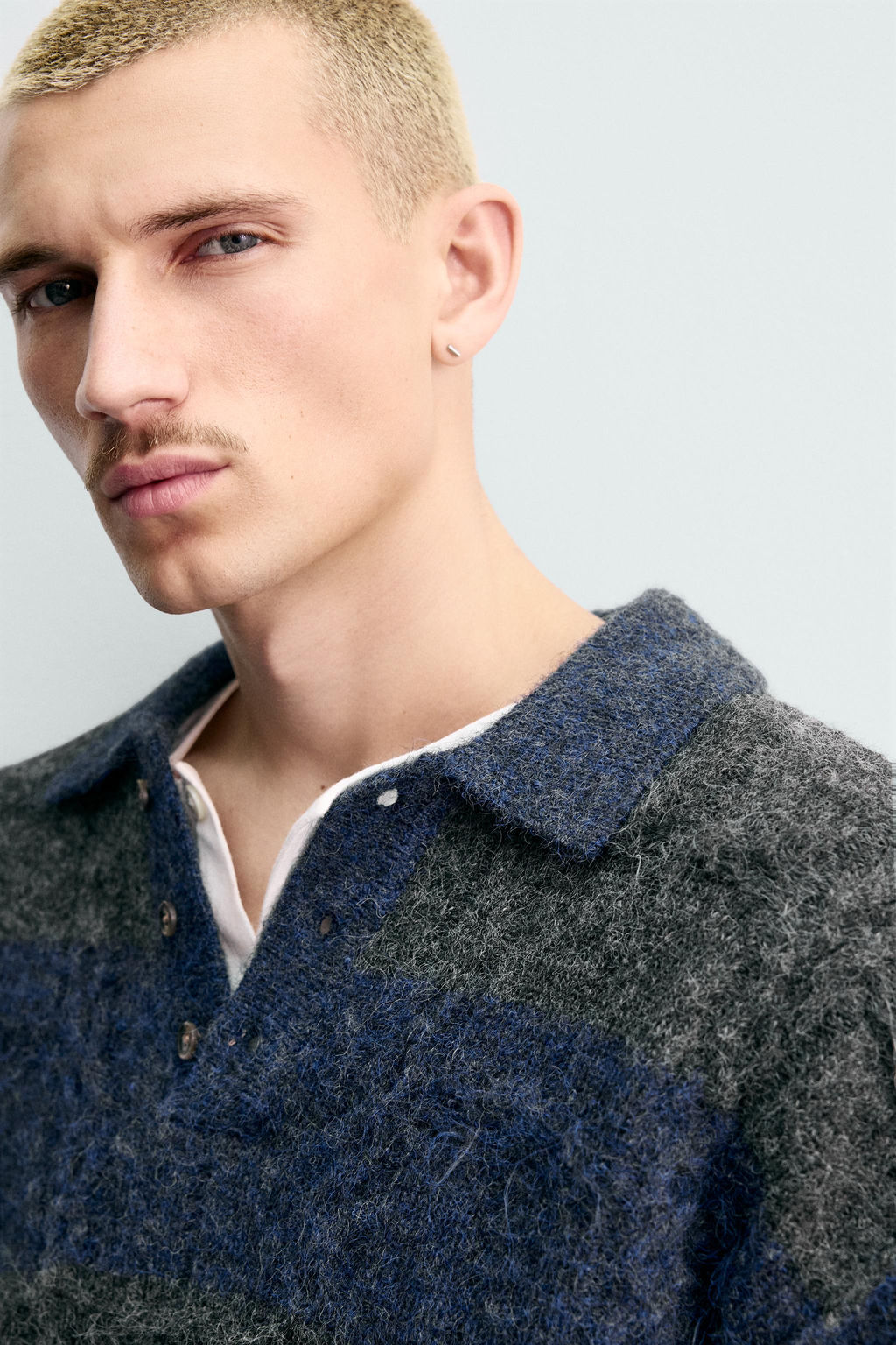 STRIPED JACQUARD KNIT POLO SHIRT - Zara фото 6