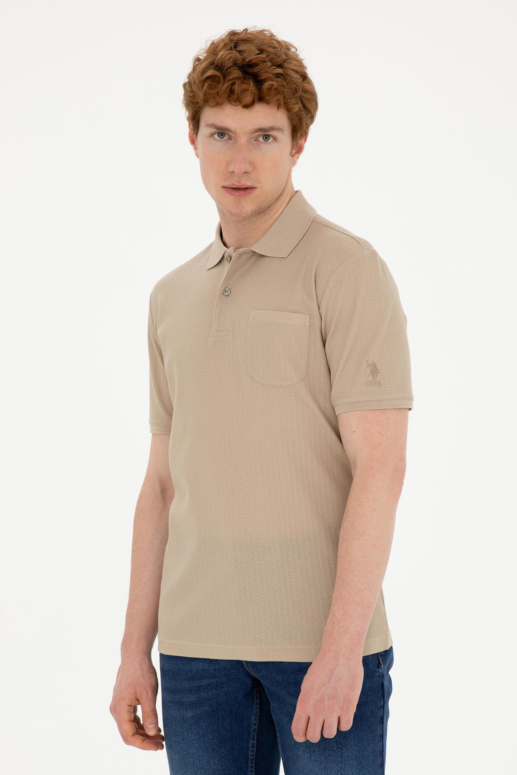 U. S. Polo Assn / Мужская футболка светло-хаки - U.s. polo assn фото 8