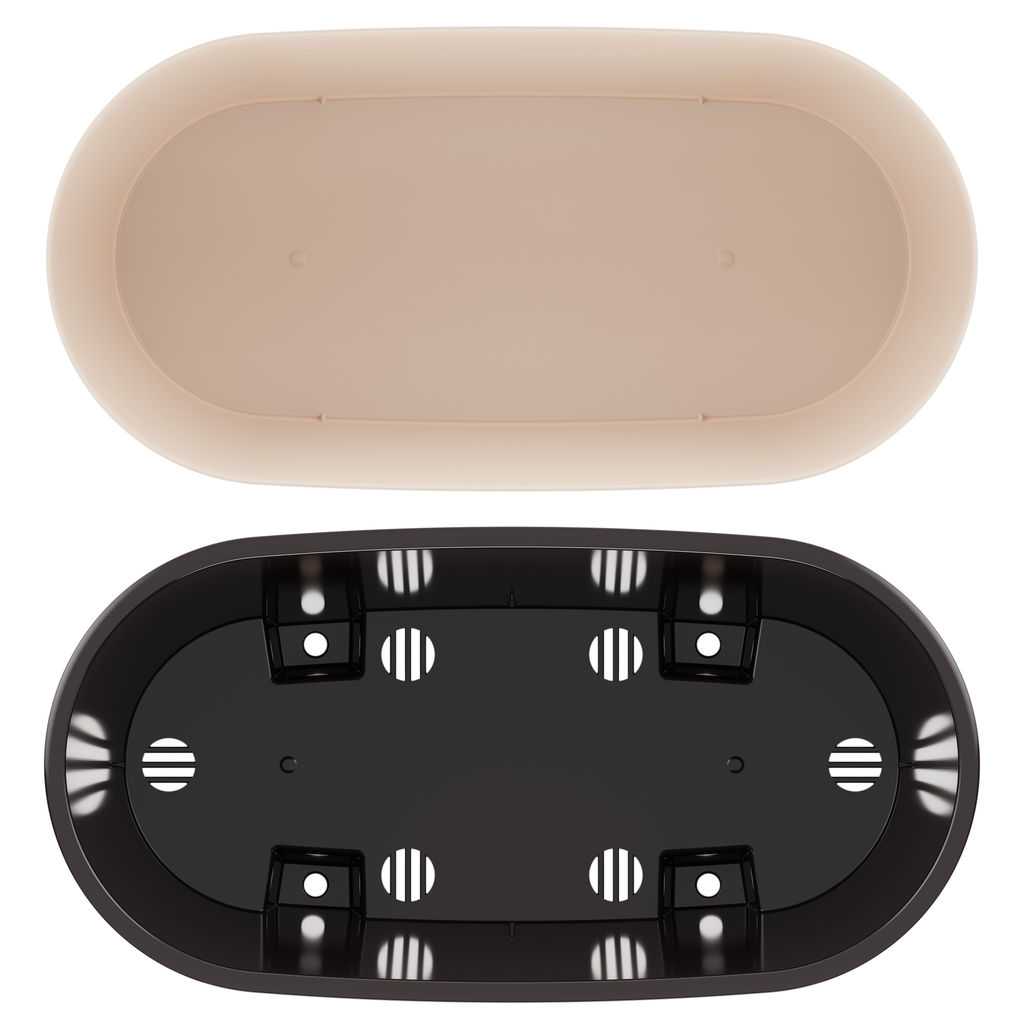 Горшок цветочный Лея 4л овальный двойной (с автополивом) (бежевый) М8590 - Альтернатива фото 8