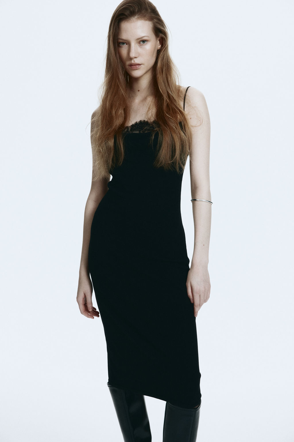 Vestido con ribete de encaje - H&m фото 3