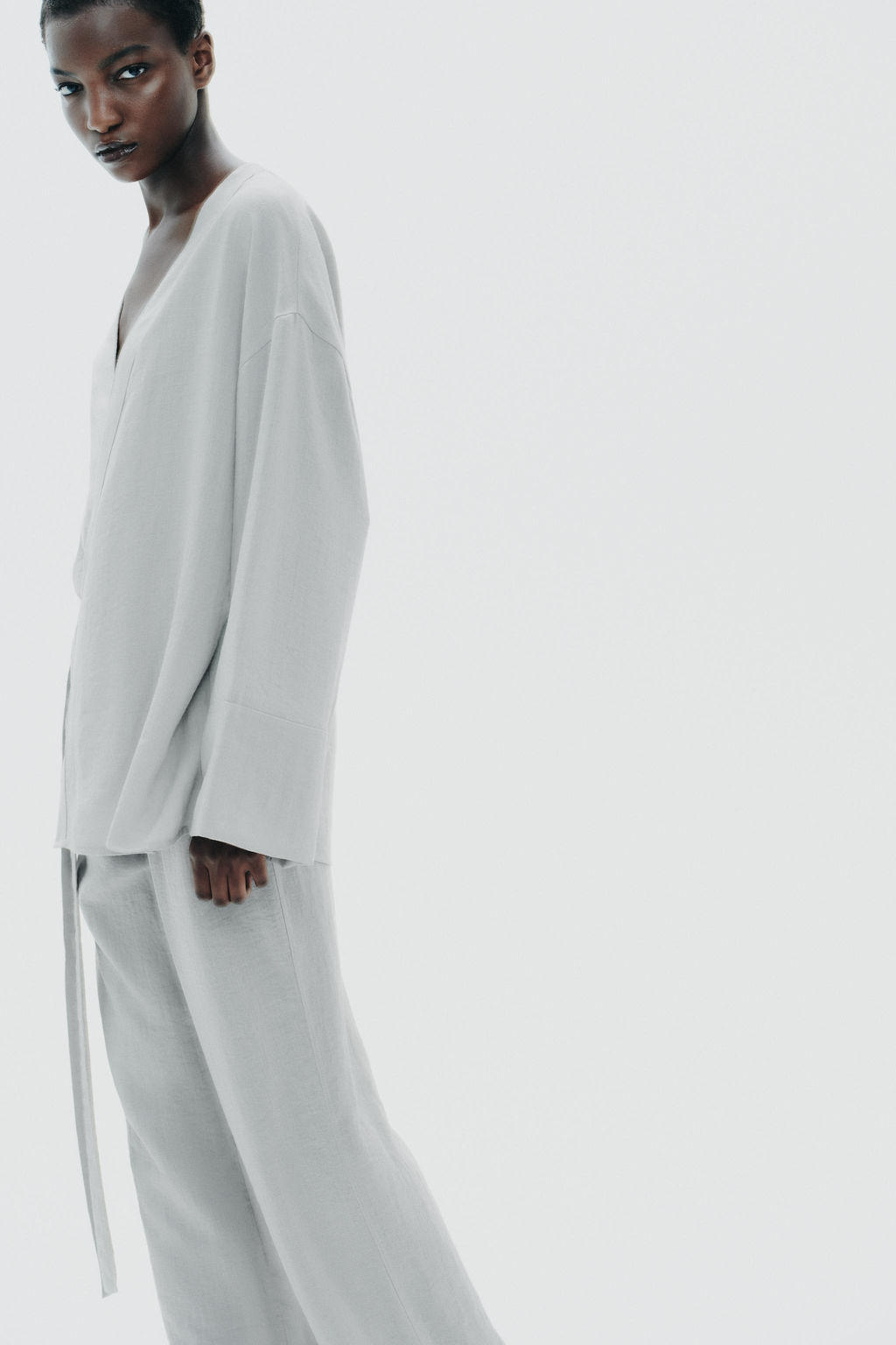 SIDE TIE KIMONO - Zara фото 13