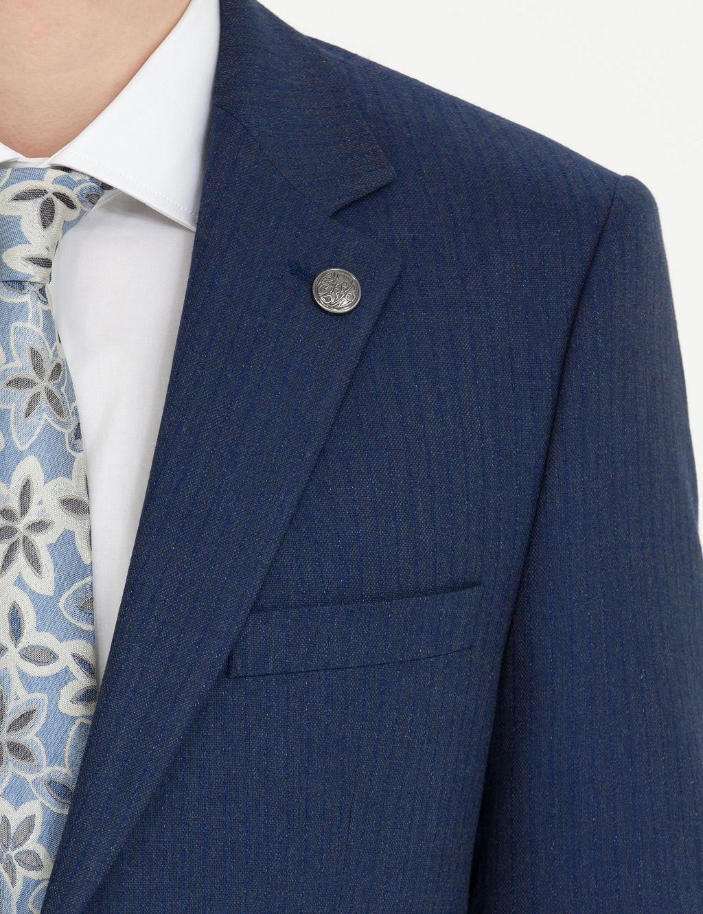 A__k Lacivert Ekstra Slim Fit Tak_m Elbise