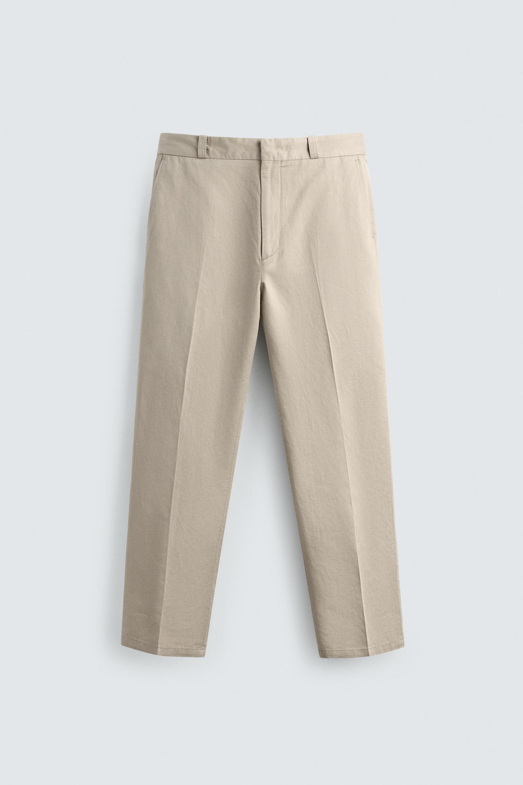 PANTAL?N CHINO STRAIGHT FIT ALGOD?N - LINO / Beige vigor?