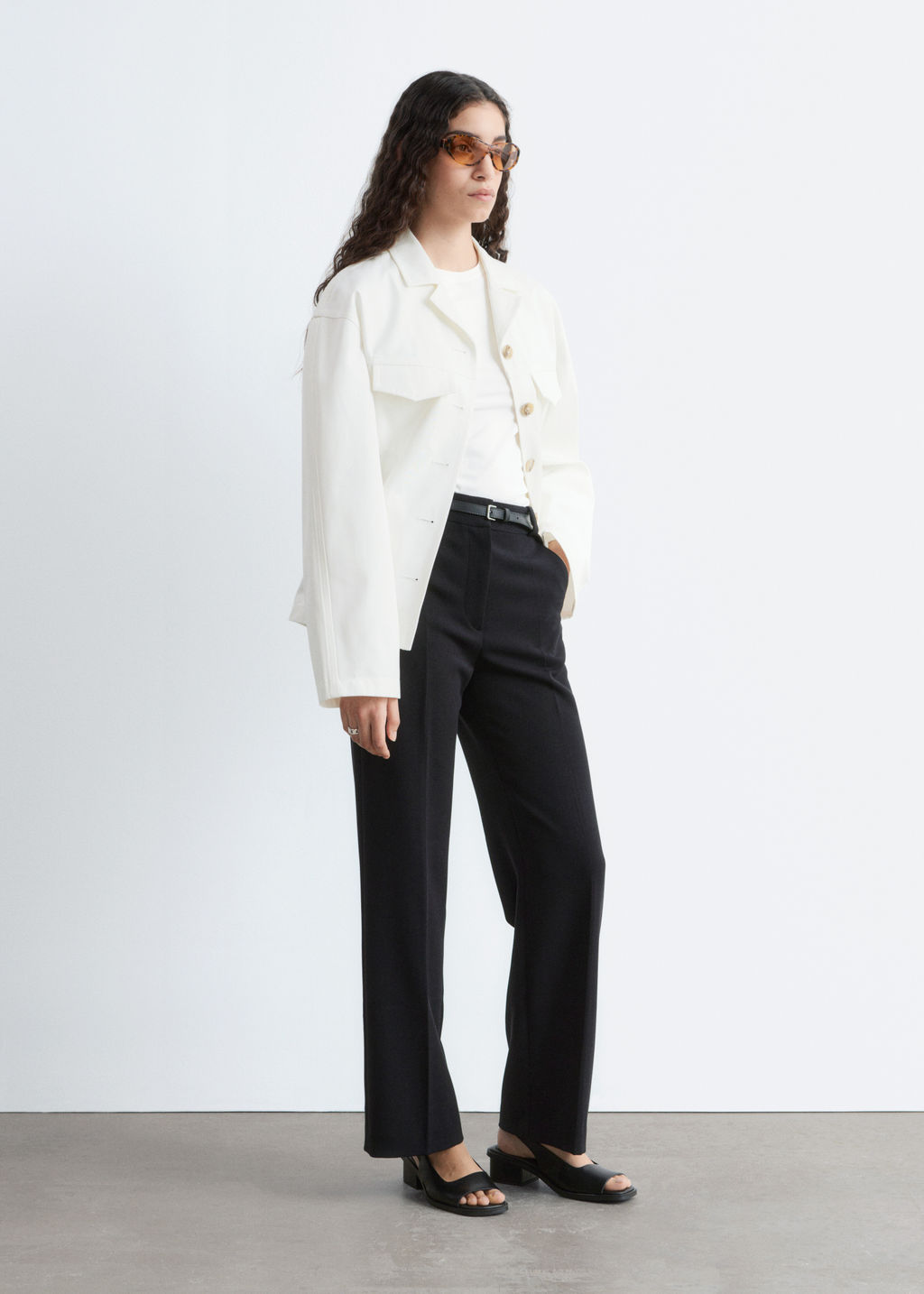 Pantalones rectos con pliegues marcados - H&m фото 9