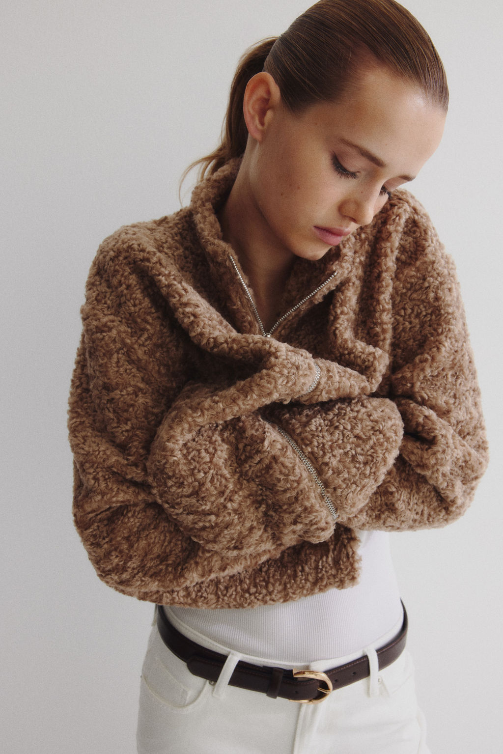 Chaqueta oversize en borreguito - H&m фото 6