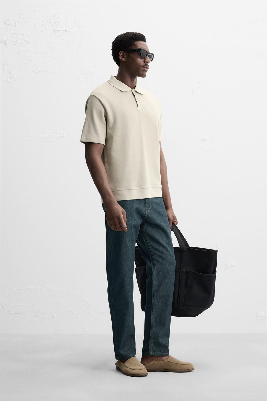 INTERLOCK TEXTURED POLO SHIRT - Zara фото 12