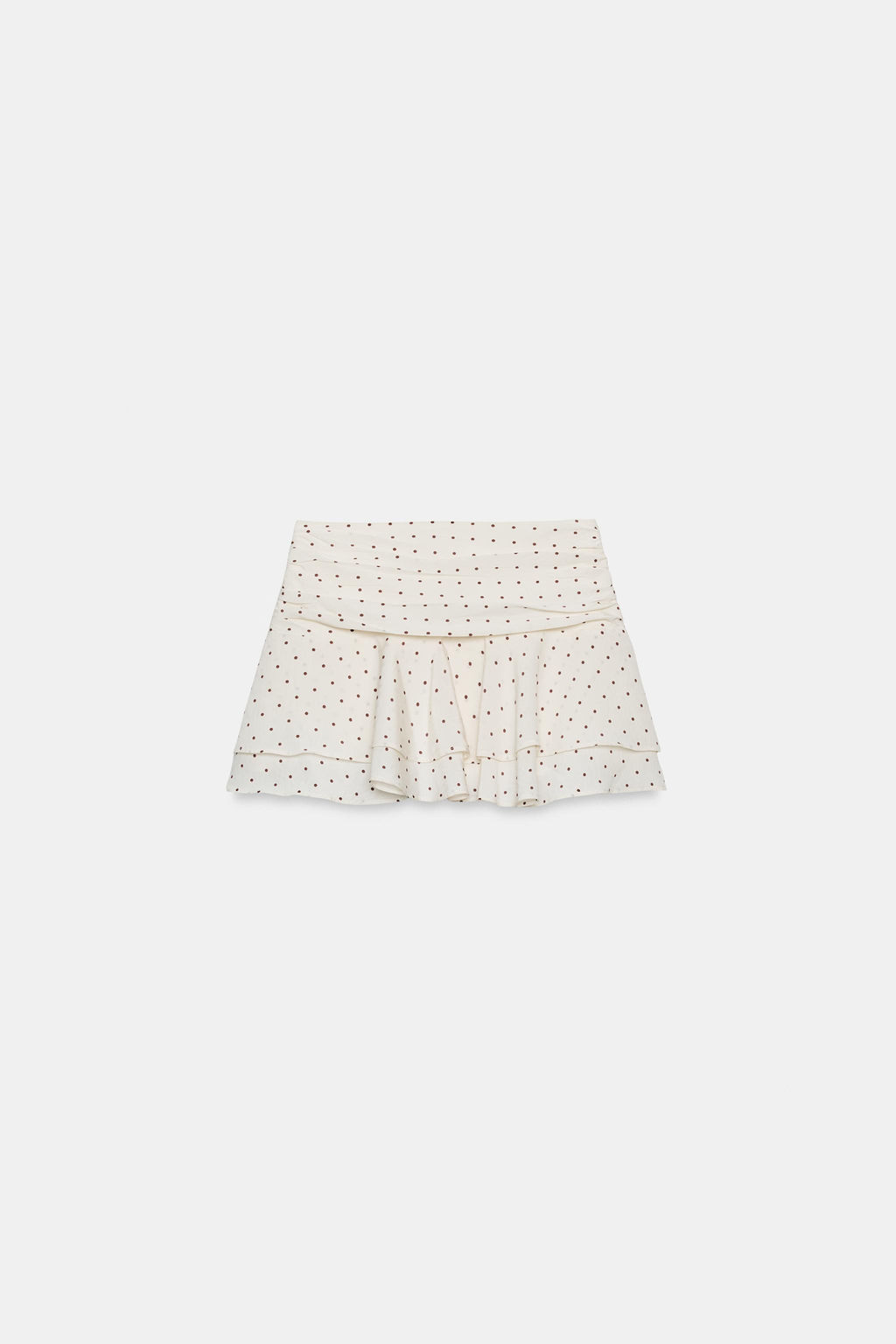 FALDA PANTAL?N VOLANTES LUNARES / Crudo medio - Zara фото 8