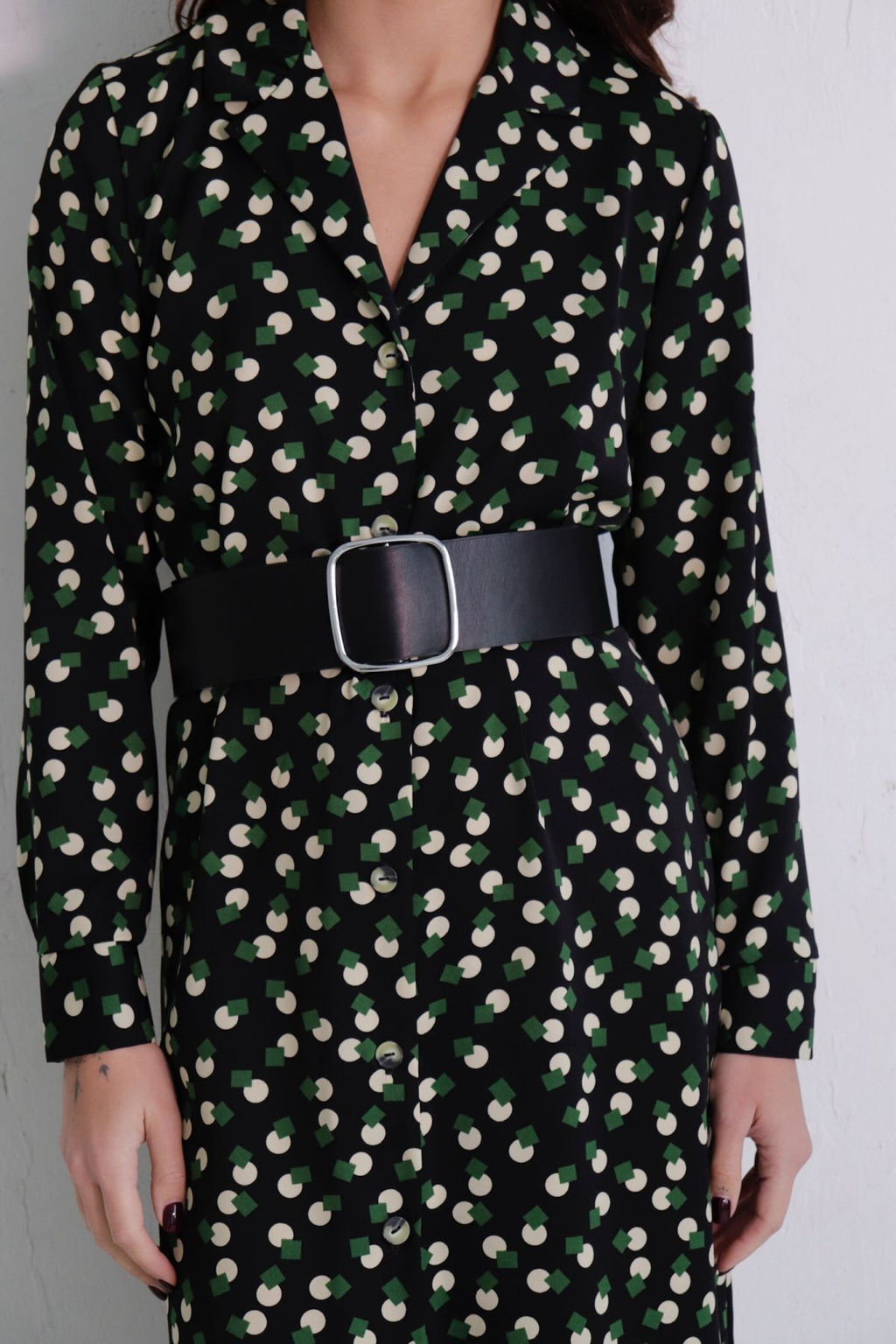 Платье-рубашка с английским воротником принт - Martichelli фото 185