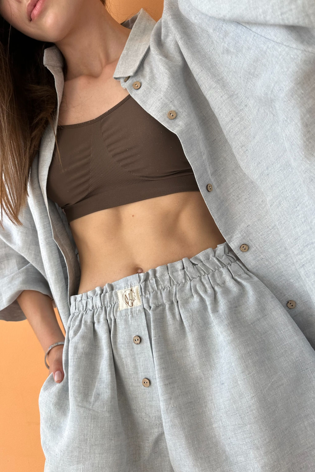 Костюм женский SET019/18/Голубой меланж