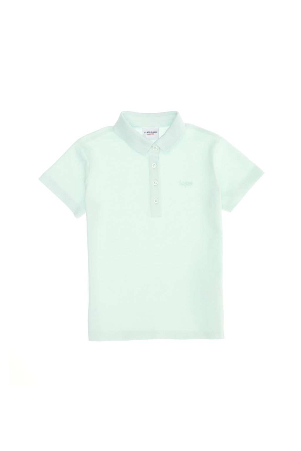 U. S. Polo Assn Базовая футболка цвета морской волны для девочек с воротником-поло - U.s. polo assn фото 3
