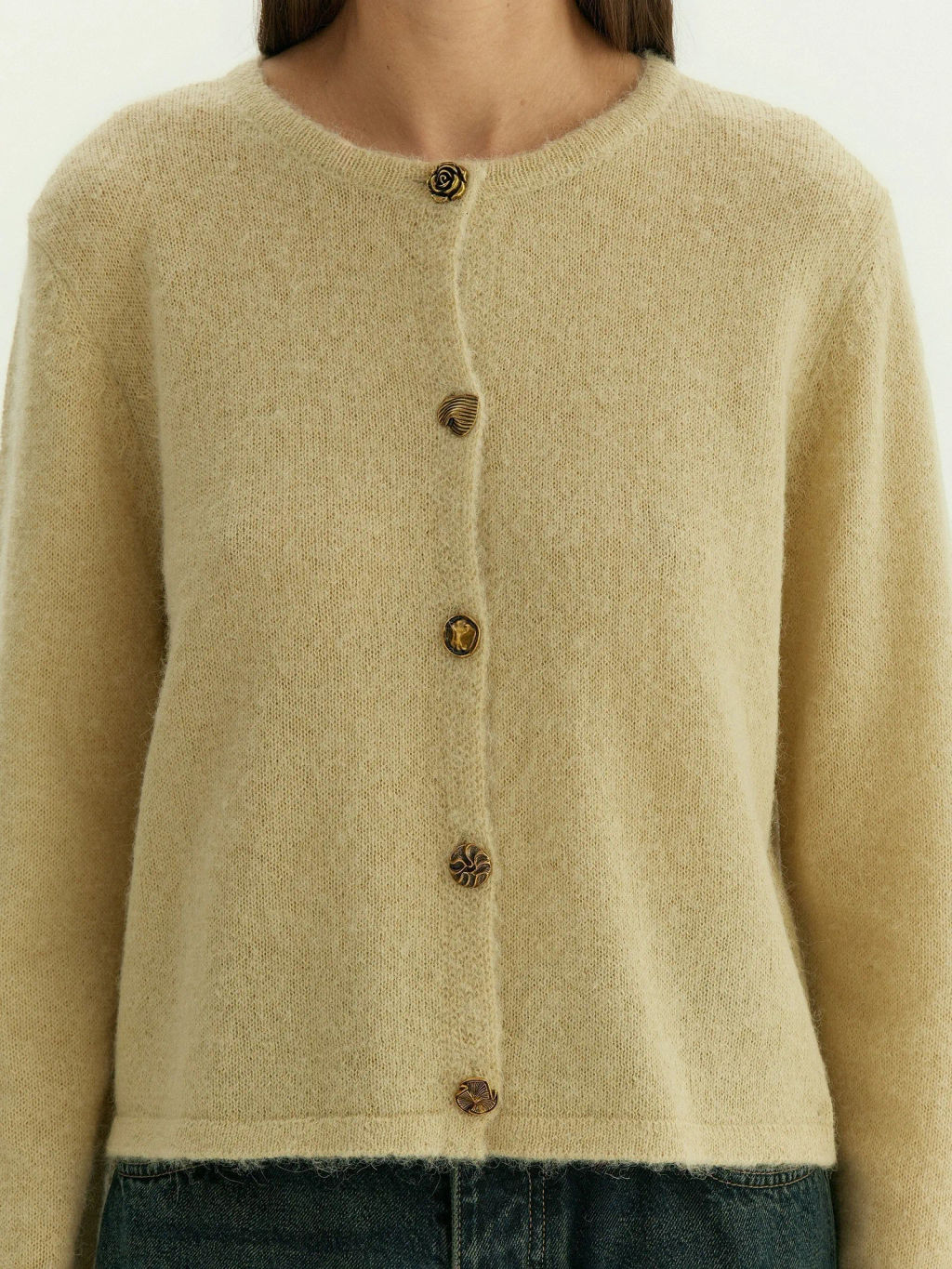 Кардиган из шерсти альпаки, ML747/olivea - Emka фото 5