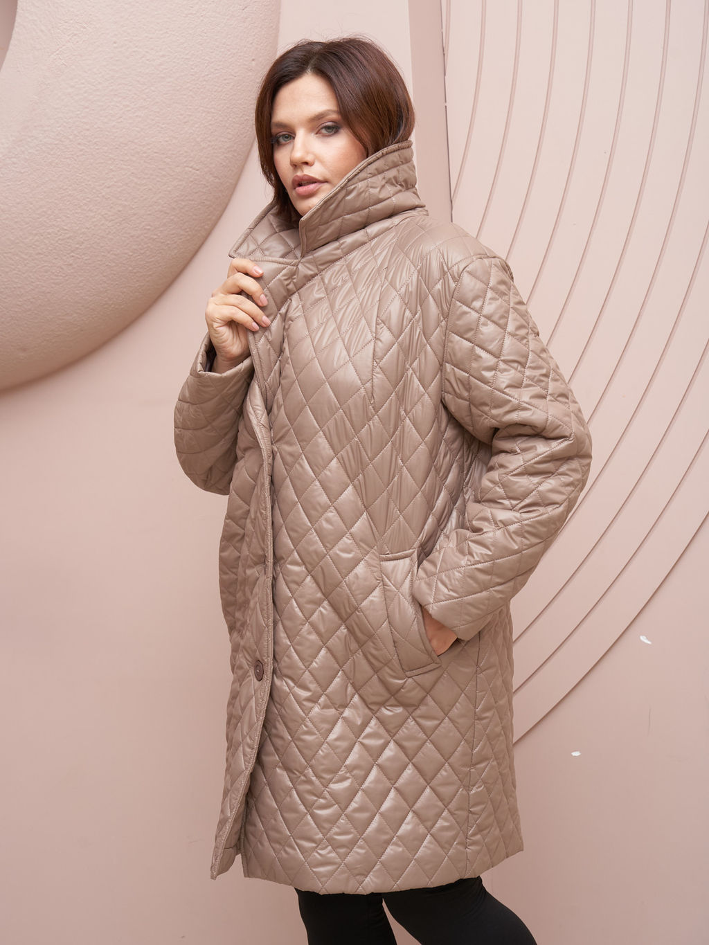 Пальто стеганое PL13533ROL17 - Артесса фото 3