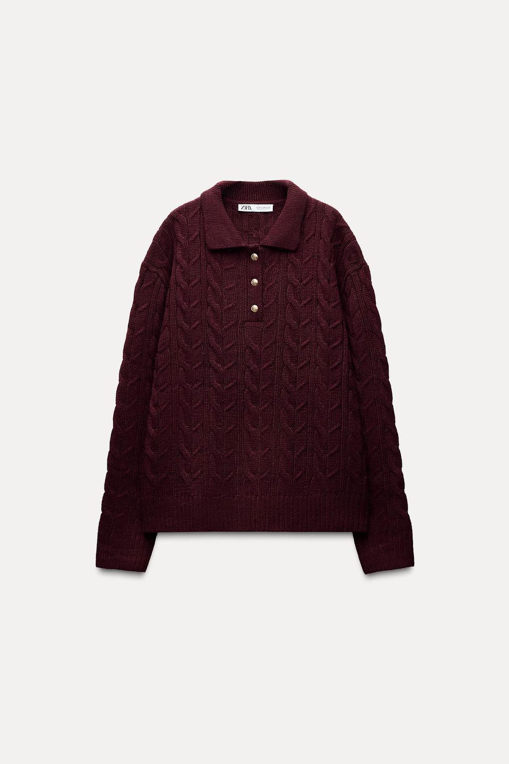 CABLE-KNIT SWEATER - Zara фото 2