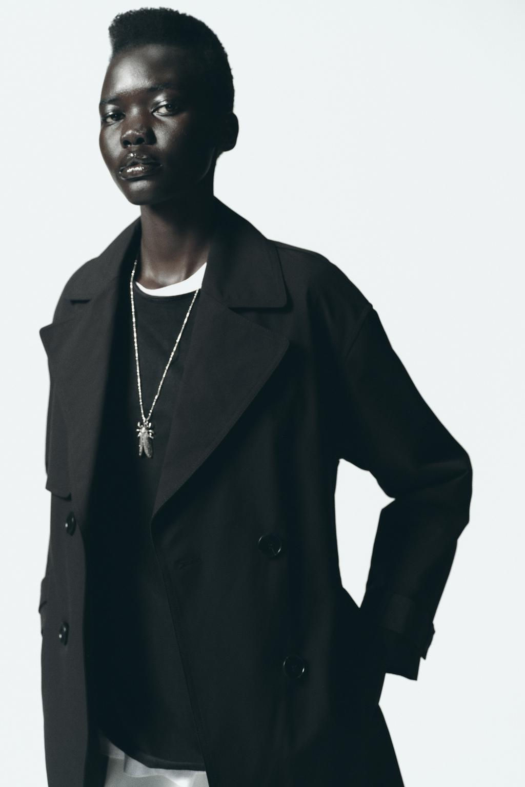 WATER-REPELLENT TRENCH COAT WITH BELT - Zara фото 3