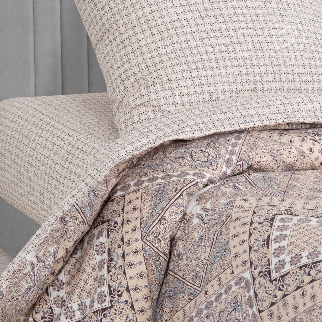 Постельное белье Италия с простынью на резинке (поплин DE LUXE) 2,0 сп./Пододеяльник: 1 шт. - 215*175; Простыня на резинке: 1 шт. - 200*160; Наволочка: 2 шт. - 70*70; DE LUXE с простынью на резинке - Артпостель фото 4