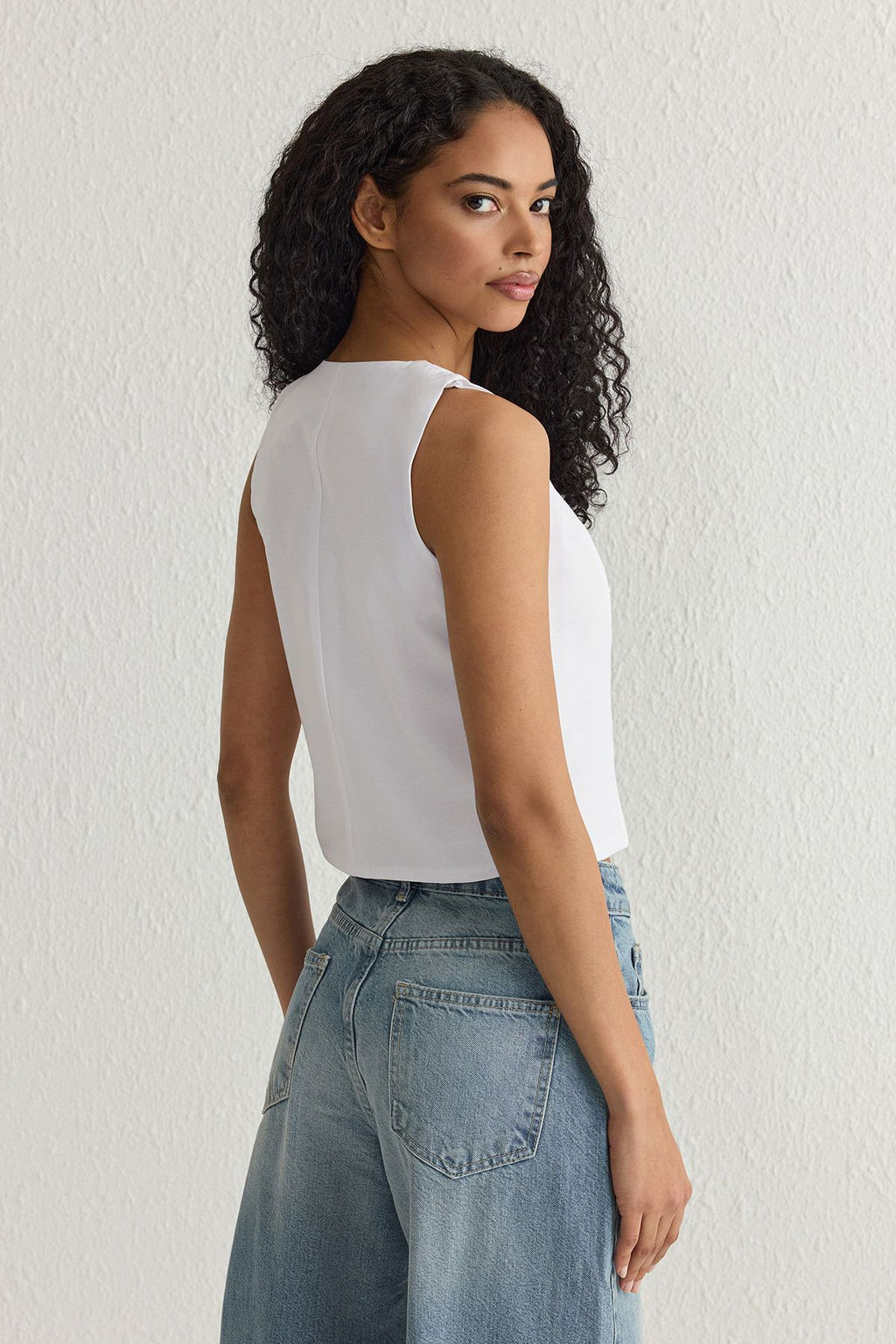 Ekru Ask?l? Onu Baglama Detayl? Bluz Dokuma Bluz TWOSS25BZ00053 - Trendyolmilla фото 5