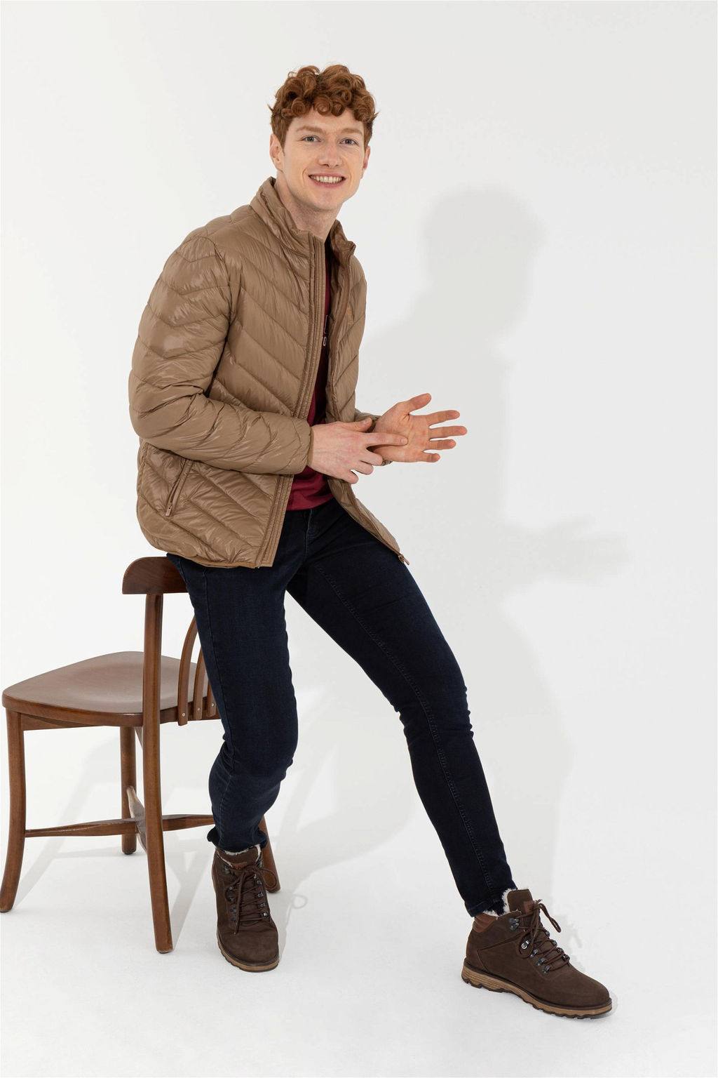 Мужское пальто светло-коричневого цвета Неожиданная скидка в корзине - U.s. polo assn фото 2