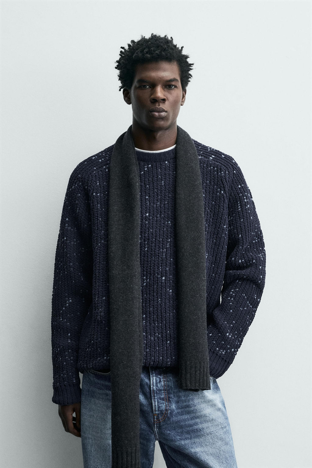 CHENILLE CONTRAST JUMPER - Zara фото 10