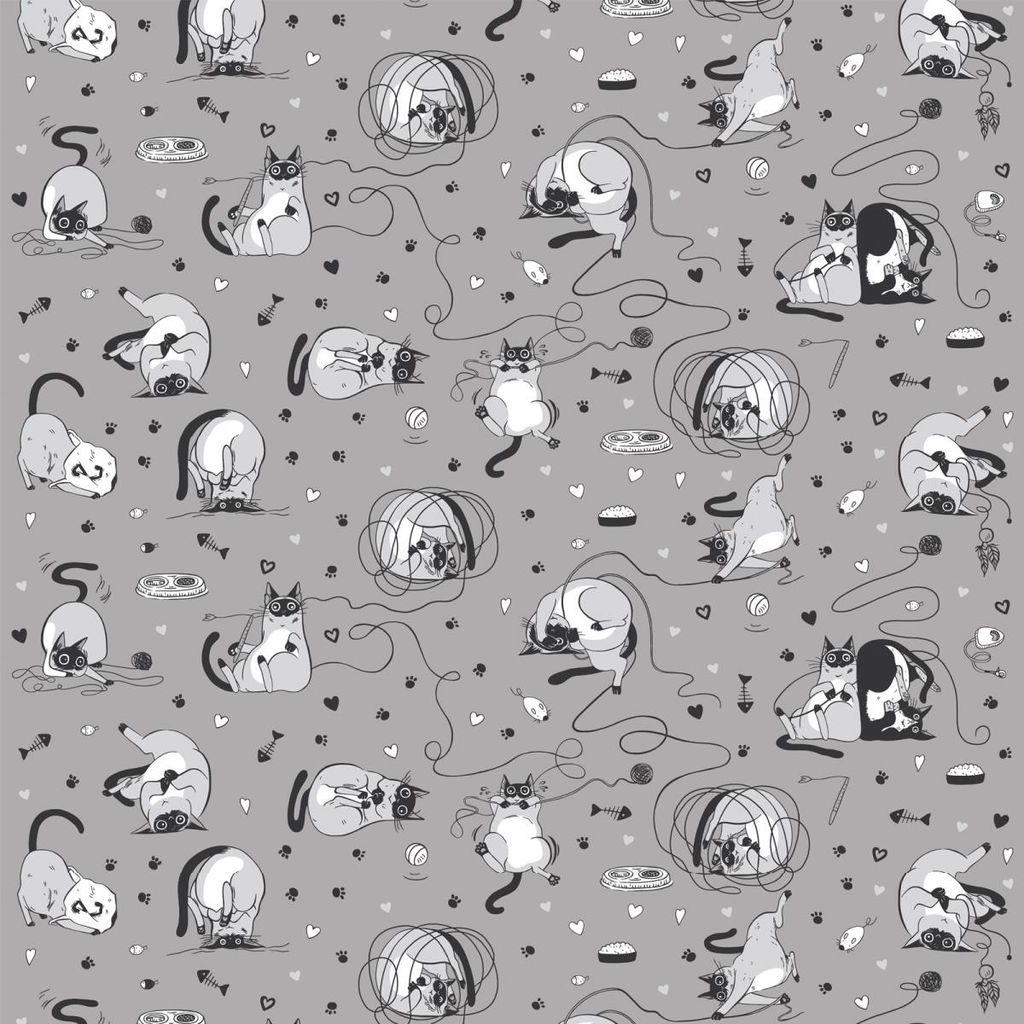 Комплект постельного белья 1,5-спальный, перкаль, детская расцветка (Мурлыки) - Ивановотекстиль фото 2