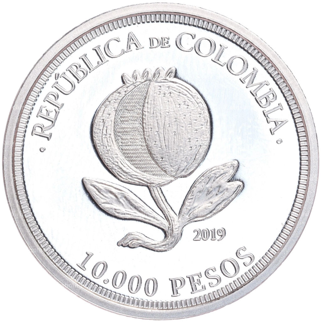 Монета 10000 песо 2019 года Колумбия 200 лет независимости
