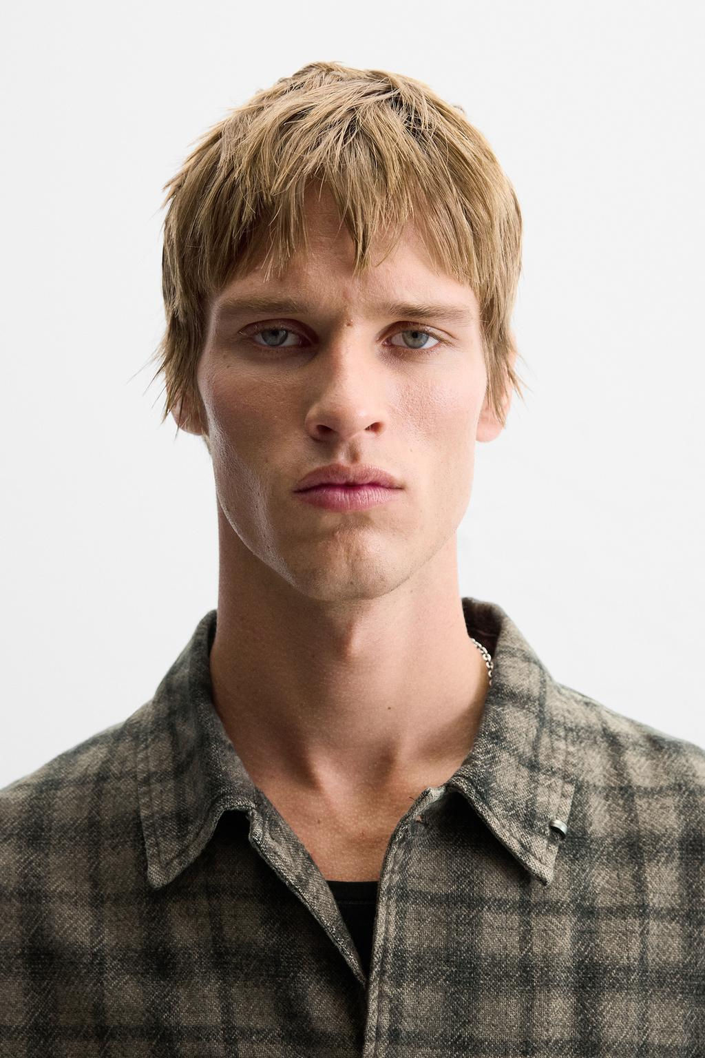 CHECK PIERCING OVERSHIRT - Zara фото 5