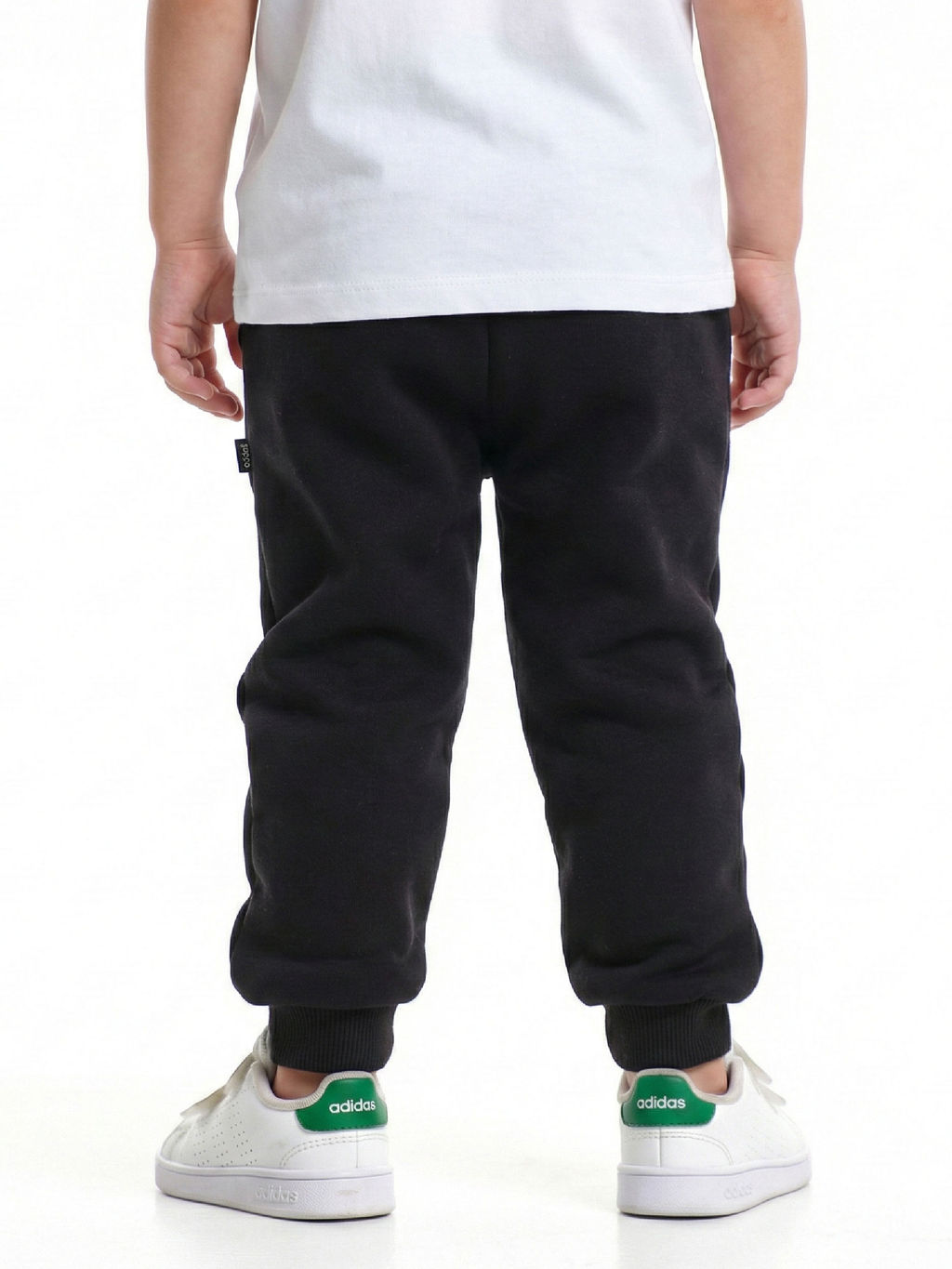 Брюки базовые для мальчика на резинке черные 22-7616 черный - Mini maxi фото 2