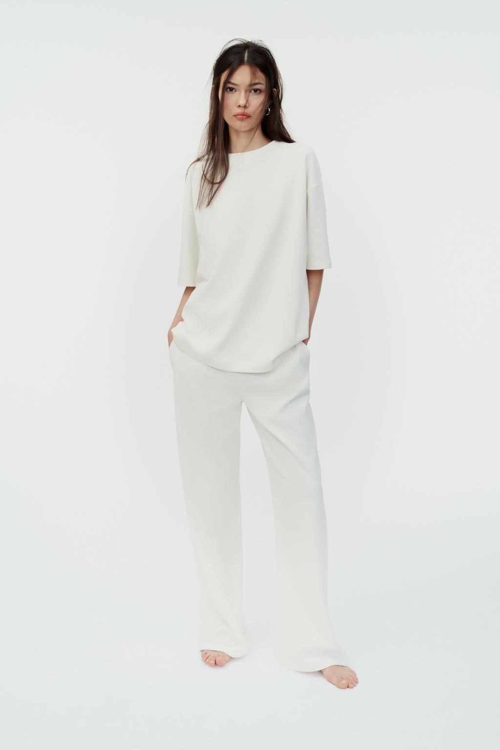WASHED INTERLOCK TROUSERS - Zara фото 27