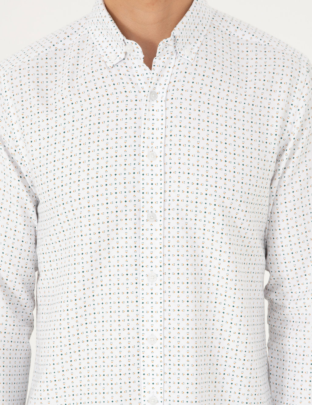 Ye_il Slim Fit Uzun Kollu G_mlek