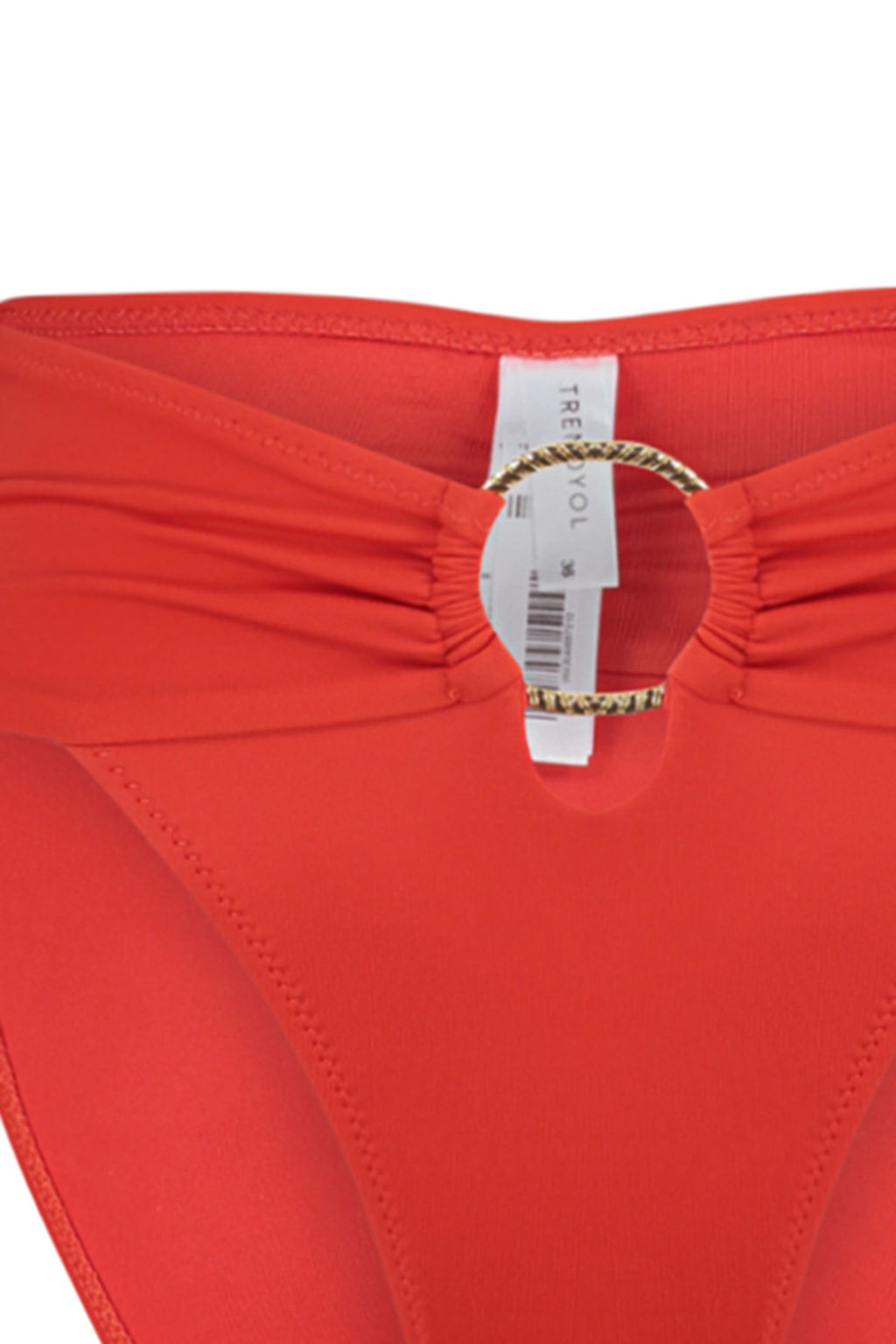 TRENDYOLMILLA Kiremit Aksesuarl? Yuksek Bel High Leg Regular Bikini Alt? TBESS22BA00001 фото 26