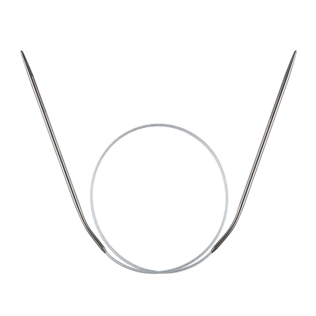 Спицы GAMMA круговые MKJ сталь d 3.0 мм 50 см 1 шт с металлической леской фото 3