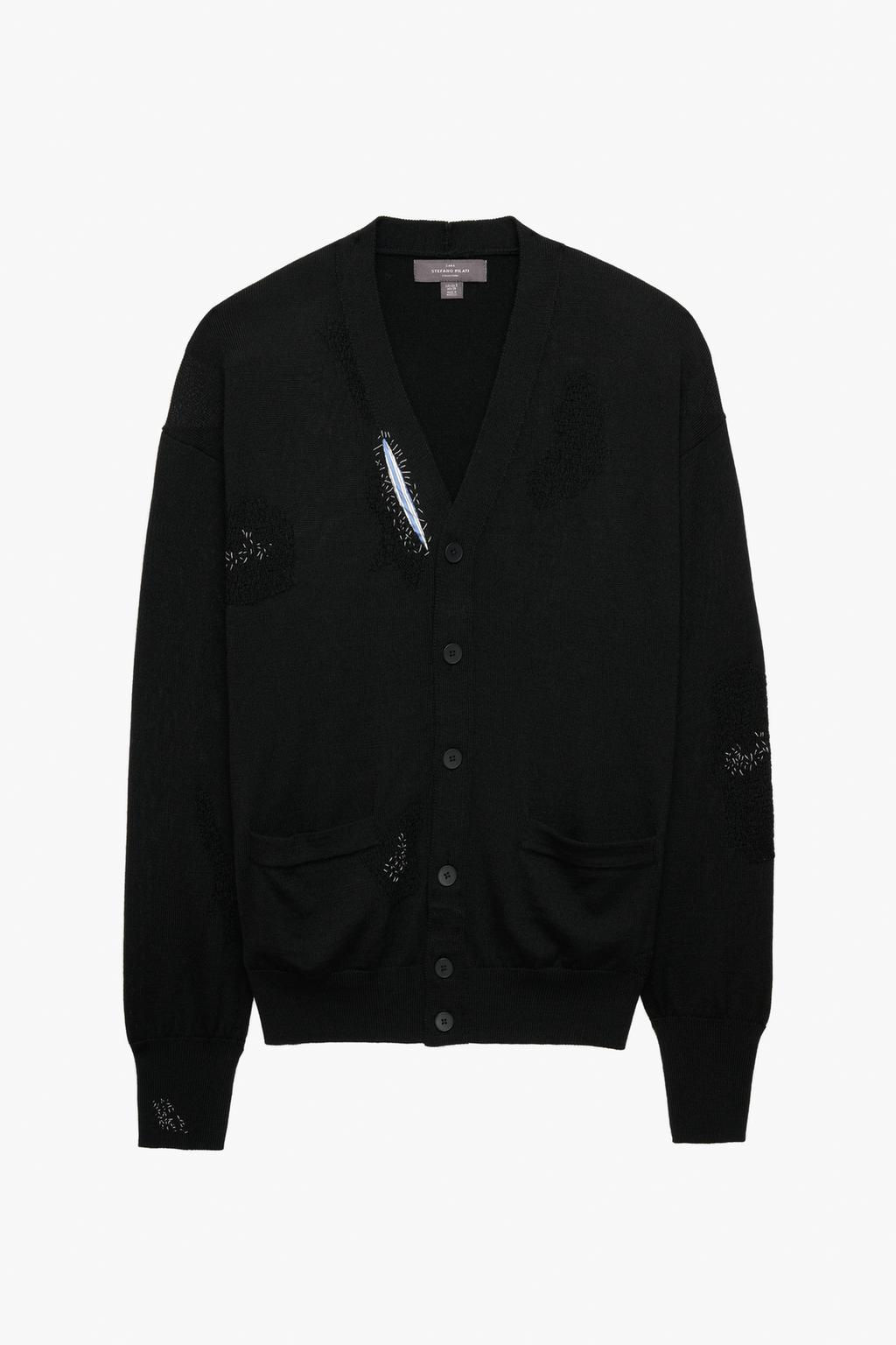 PATCHWORK TOPSTITCH CARDIGAN X STEFANO PILATI - Zara фото 2