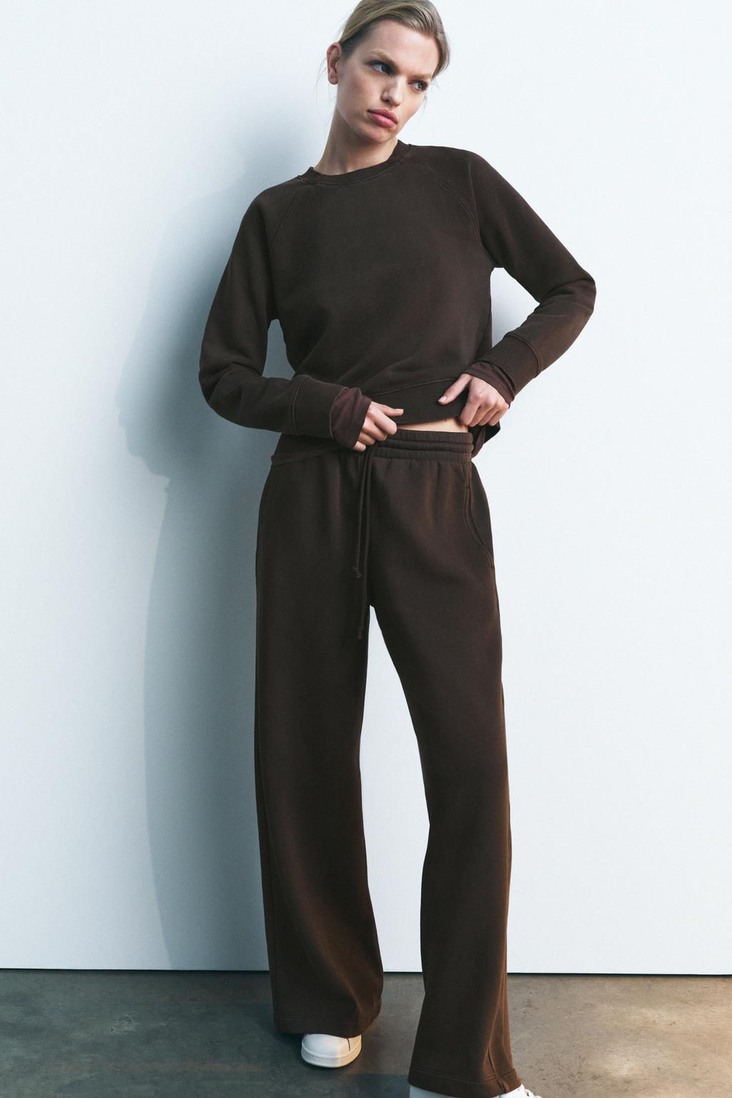 FADED WIDE-LEG TROUSERS - Zara фото 3