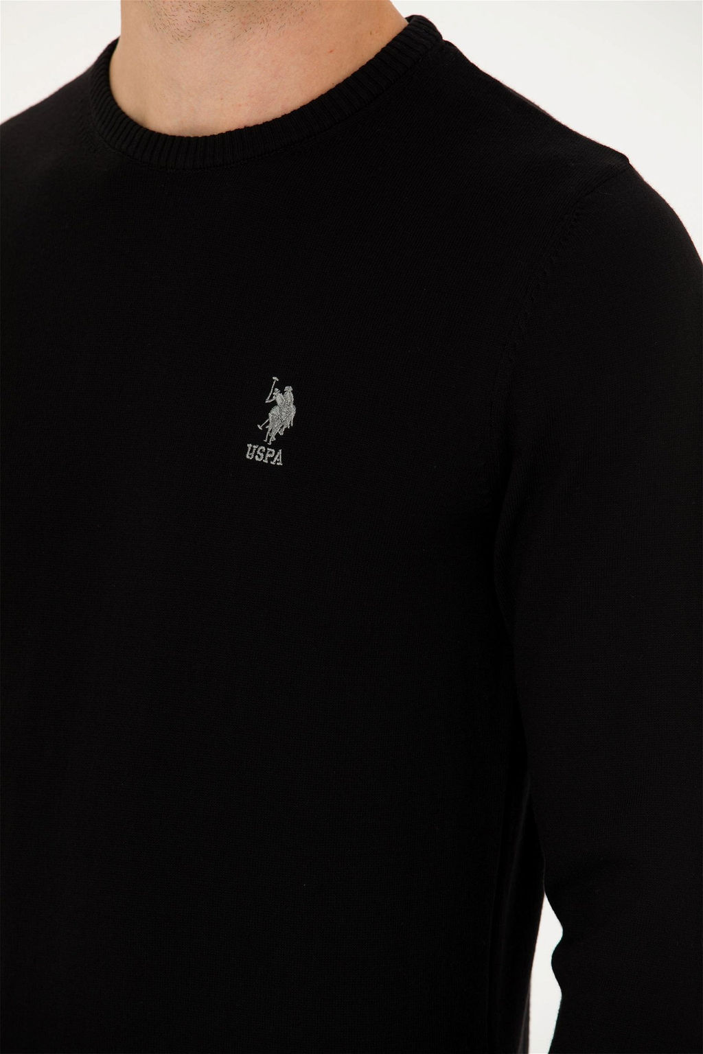 Мужской черный базовый свитер - U.s. polo assn фото 7