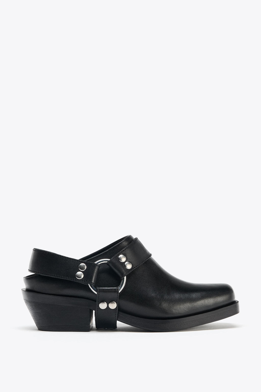 LEATHER BIKER CLOGS - Zara фото 10