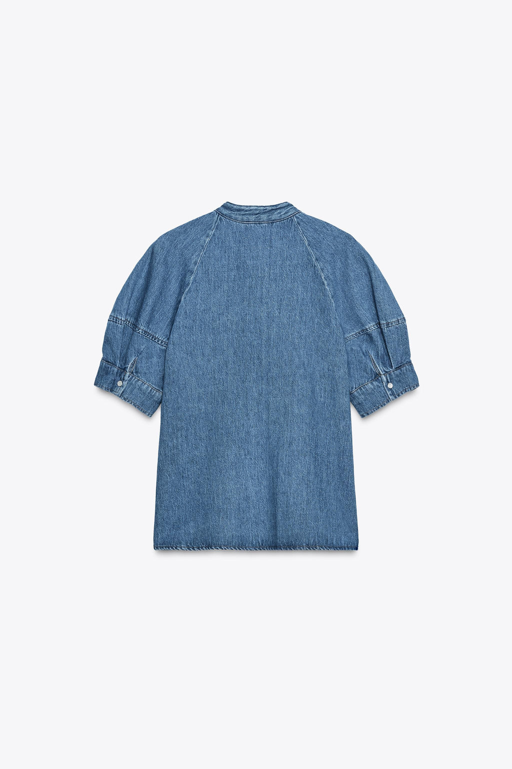 ZW COLLECTION DENIM SHIRT WITH TIE - Zara фото 8