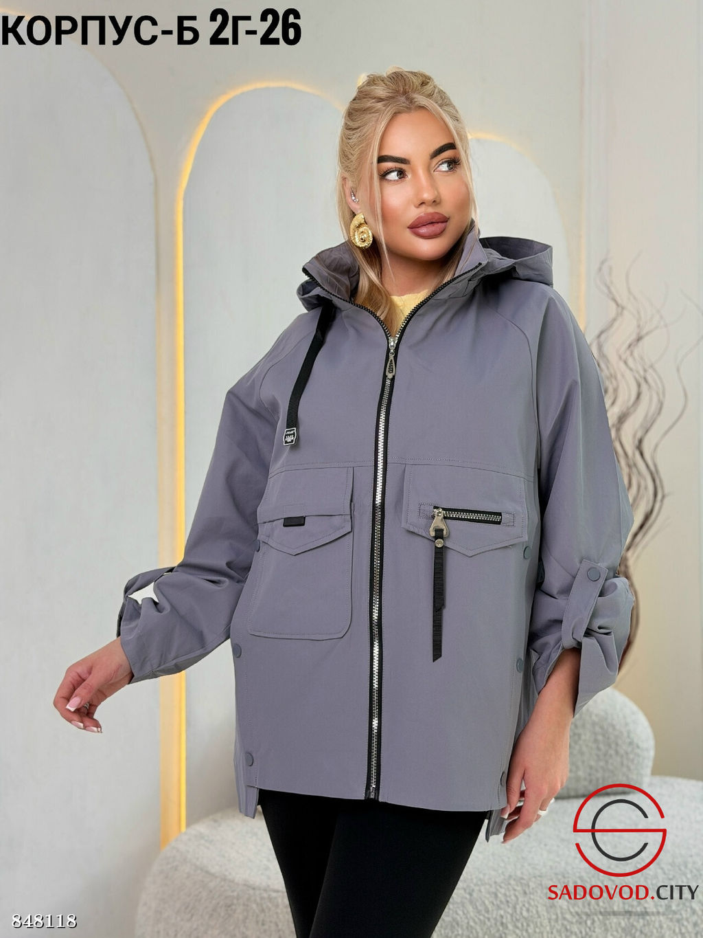 Ветровка женская с капюшоном - Bruno фото 3