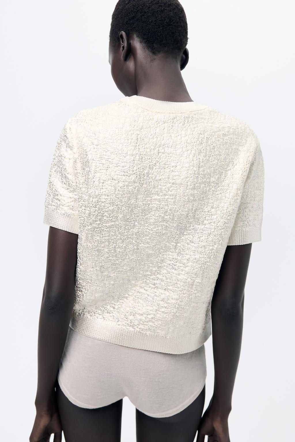 FOIL KNIT SWEATER - Zara фото 4