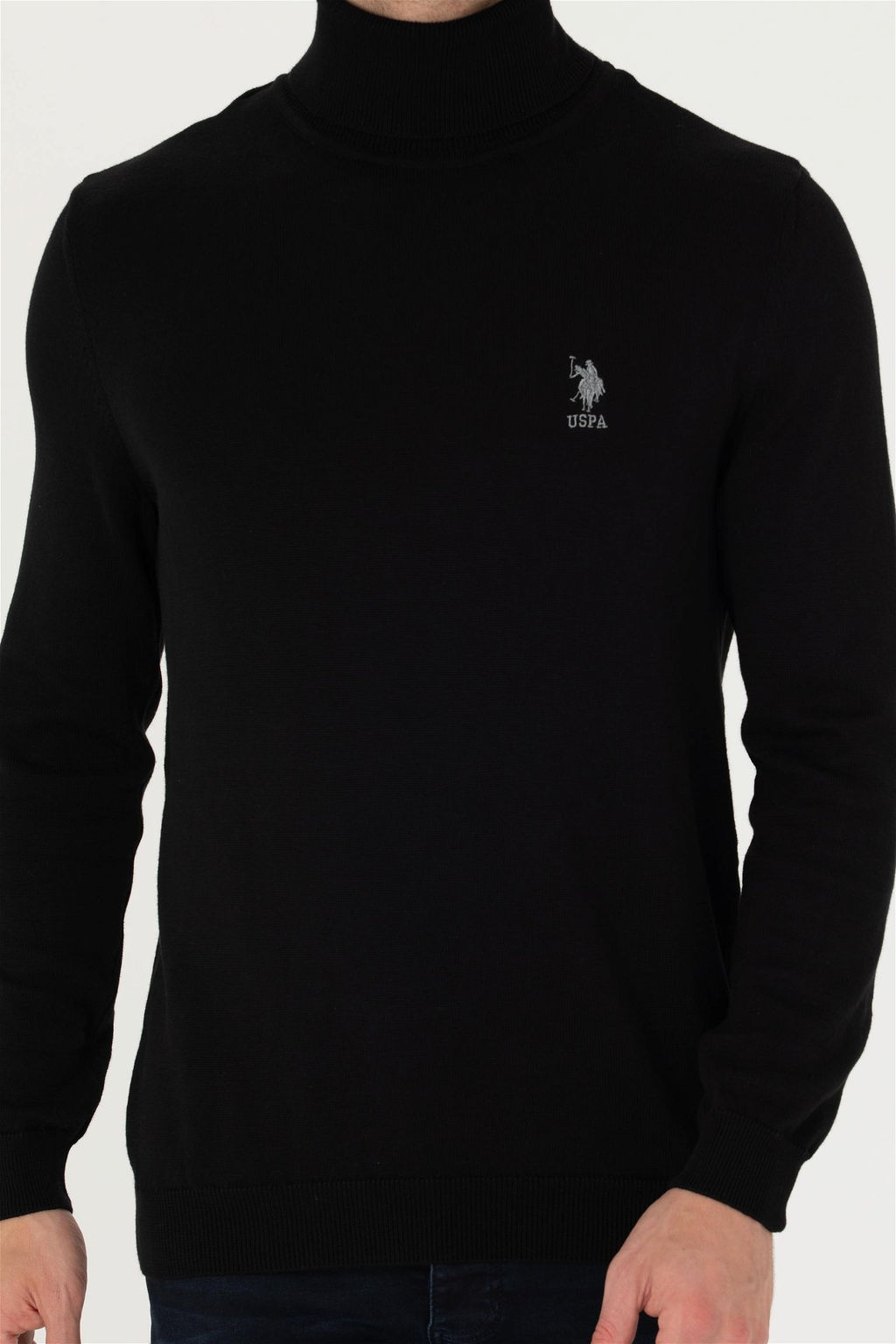 Мужской черный базовый свитер - U.s. polo assn фото 11