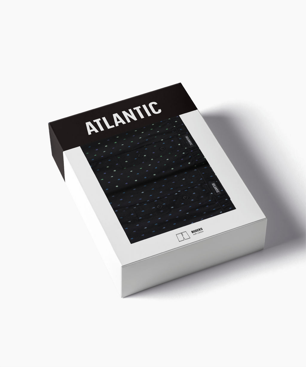 ATLANTIC 2MBX-081 Трусы боксеры Navigation - набор 2 шт. черный  фото 6