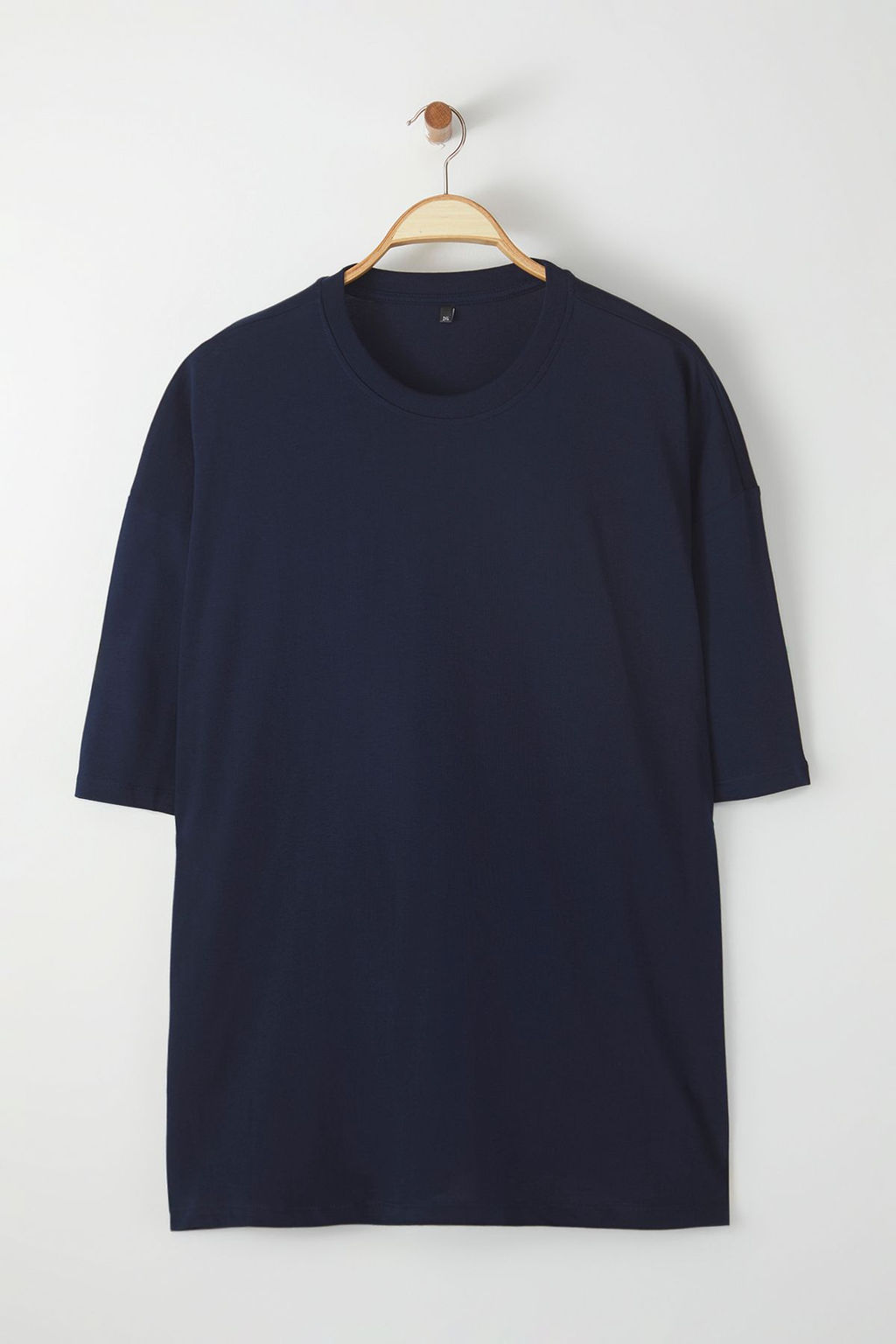TRENDYOL MAN Buyuk Beden Lacivert Oversize/Genis Kesim %100 Pamuklu T-Shirt TMNSS25BF00009 - Trendyolmilla фото 4