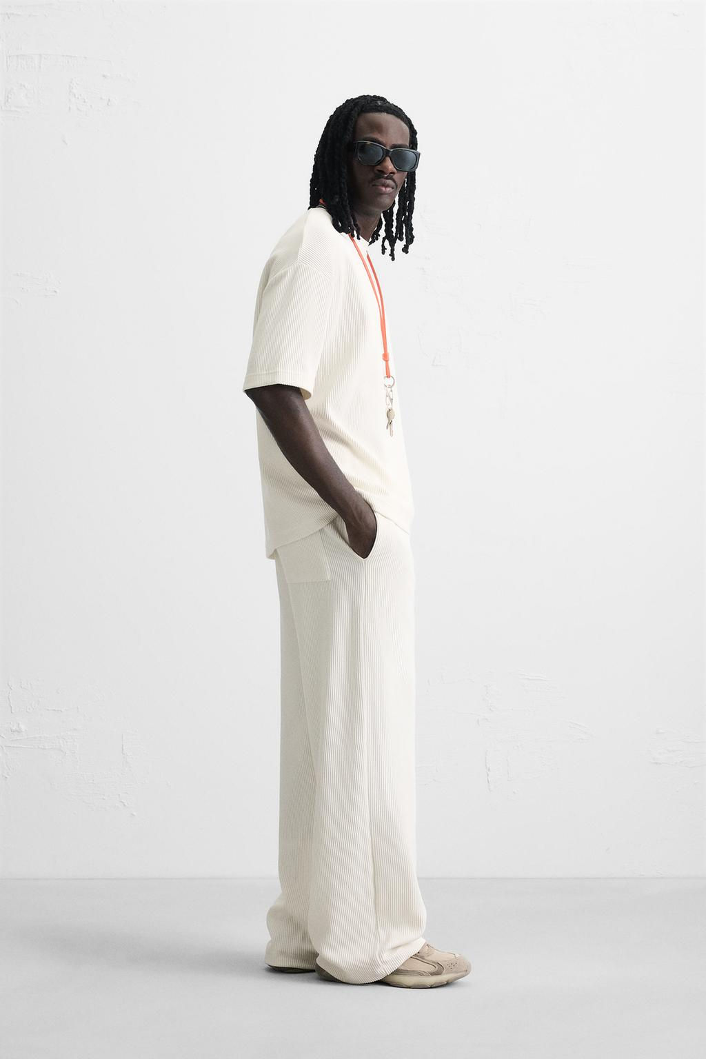 VERTICAL TEXTURED JOGGERS - Zara фото 13