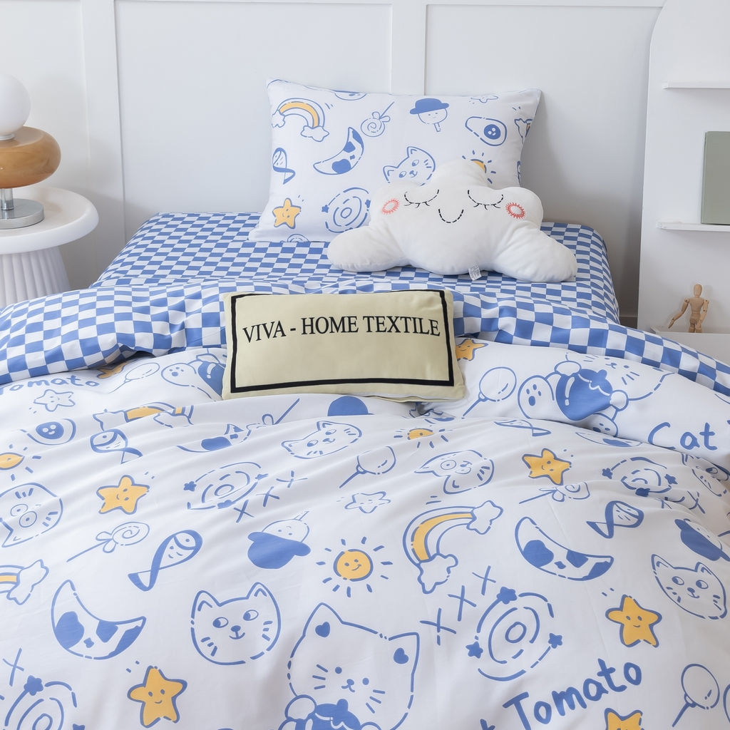 Комплект постельного белья на резинке Сатин Люкс KIDS 100% хлопок CDKR057 140*200*25/1.5 спальный/50-70 1 шт - Ситрейд фото 2