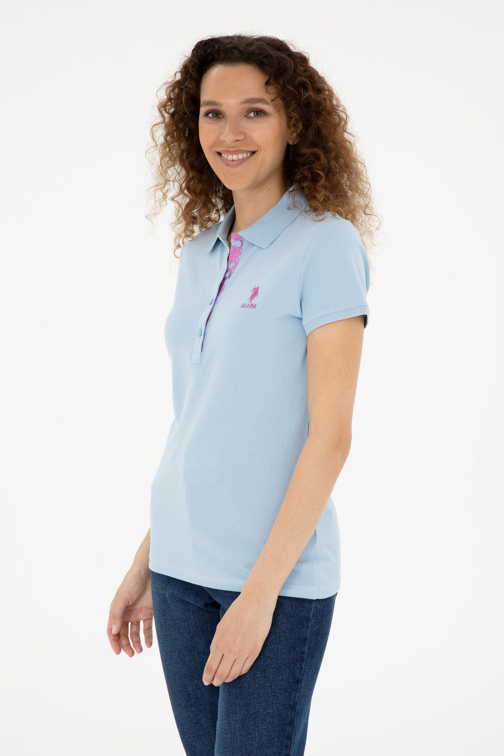Футболка U.S. Polo Assn базовая голубая  фото 10