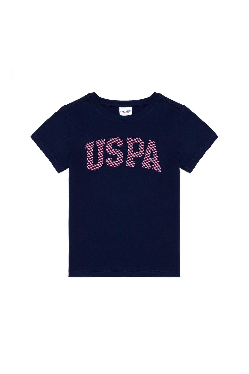 Темно-синяя базовая футболка для девочки - U.s. polo assn фото 4