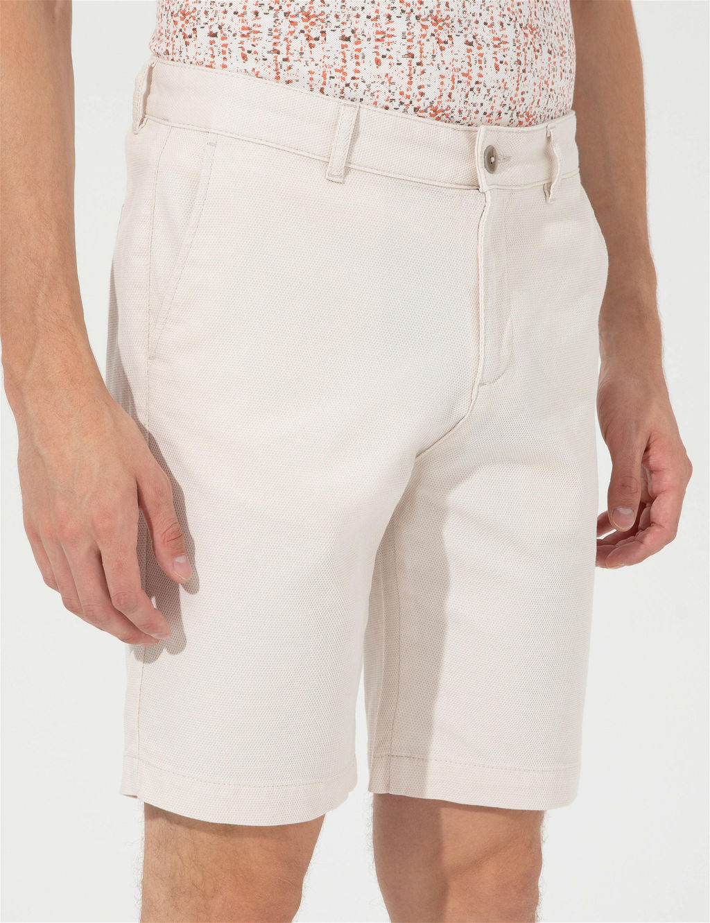 Ekru Slim Fit Bermuda _ort - Pierre cardin фото 5